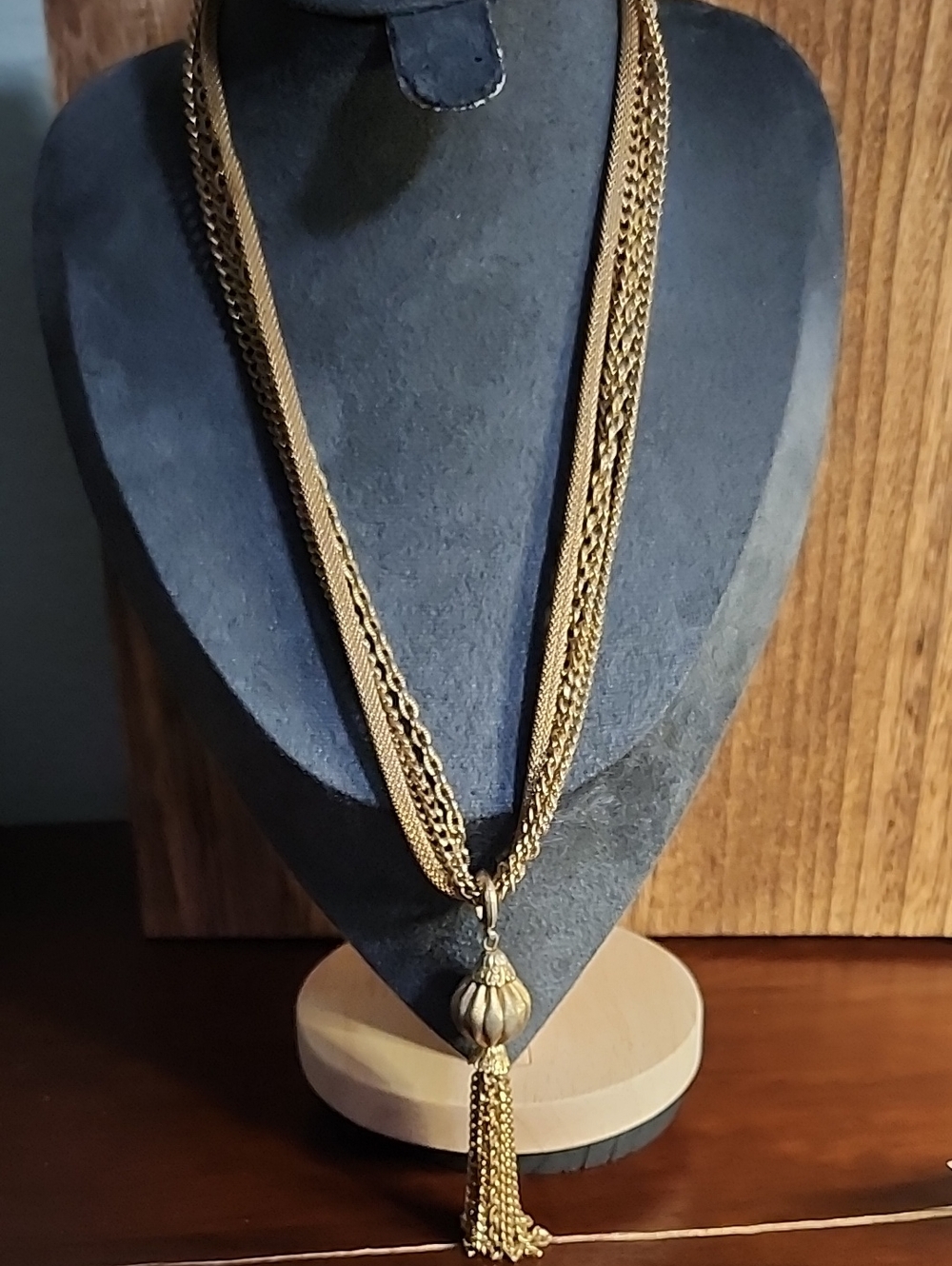 Gold-Tone Multi-Chain Tassel Pendant Necklace - Women's Jewelry